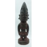 TRIBAL AFRICAN ART YORUBA IBEJI. Nigeria. Yoruba peoples have one of the highest incidents of twin