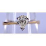 A LOVELY 18CT YELLOW GOLD 0.5 CT FANCY LIGHT YELLOW DIAMOND RING VVS, P, GIE Report No 420237989, GB