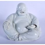 AN 18TH/19TH CENTURY CHINESE BLANC DE CHINE PORCELAIN BUDDHA Qing. 16 cm x 12 cm.