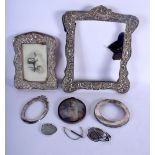 TWO ANTIQUE SILVER PHOTOGRAPH FRAMES. Chester 1907 & 1908. 498 grams overall. (2)