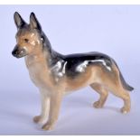 Royal Worcester figure of an Alsatian date code 1951. 12cm long