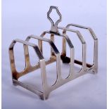 AN ART DECO SILVER TOAST RACK. 48 grams. 7.5 cm x 7.5 cm.