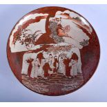 A 19TH CENTURY JAPANESE MEIJI PERIOD KUTANI PORCELAIN CHARGER painted with figures and landscapes. 2