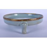 A CHINESE BLUE JUNYAO GLAZED CIRCULAR BRUSH WASHER 20th Century. 14 cm wide.