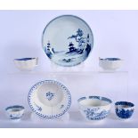 18th c. Derby rare teabowl with a Man on an Ox pattern and the reverse with sailing vessels 4.5cm hi