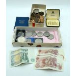 A collection of Coins and notes including Pre Decimal, Crowns Qty.