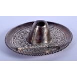 A SILVER SOMBRERO. 33 grams. 8.5 cm x 3 cm.