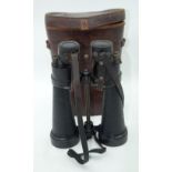 A pair of cased Military Barr and Stroud binoculars 25cm (2).