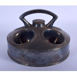 A RARE ANTIQUE WHITE METAL EGG WARMER. 503 grams. 14 cm x 9 cm.