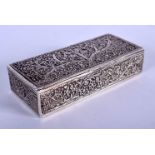 A SILVER TREE OF LIFE BOX. Birmingham 1940. 95 grams. 9 cm x 2 cm.