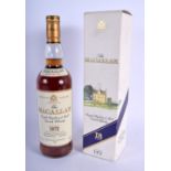 AN 18 YEAR GOLD MACALLAN SINGLE HIGHLAND MALT SCOTCH WHISKY in original box.