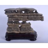 A RARE EARLY 20TH CENTURY CHINESE CARVED GREY ERODED STONE SCHOLARS ROCK Late Qing/Republic. Stone 2