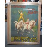 AN ANTIQUE FRENCH CIRCUS POSTER C1900. Image 75 cm x 58 cm.