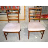 A pair of Danish teak upholstered chairs by Kvist. 93 x 52cm (2).