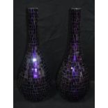 Two crackle glass decorative vases 55cm (2).