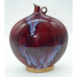 A Chinese Flambe glazed vase 25cm.