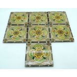 A collection of vintage Minton tiles 15 x 15cm (7)