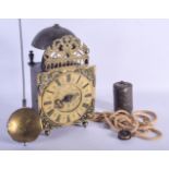 A GOOD EARLY ENGLISH BRASS LANTERN CLOCK by Thomas Martin of Walden, dated 1694, decorated with putt