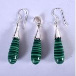SILVER EARRINGS and pendant. (3)