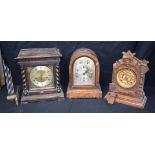 Three mantle clocks 32 x 27cm (2).