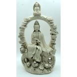 A large Chinese Blanc de Chine figure of Guanyin 51 x 28cm