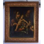 European School (18th/19th Century) Oil on board, Saints and children. Image 60 cm x 48 cm.