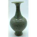 A Chinese Yaozhou Celadon vase 30cm,