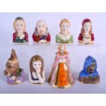 Royal Worcester candlesnuffer of Shakespearian Characters: Romeo and Juliet, Titania, Othello, Shake