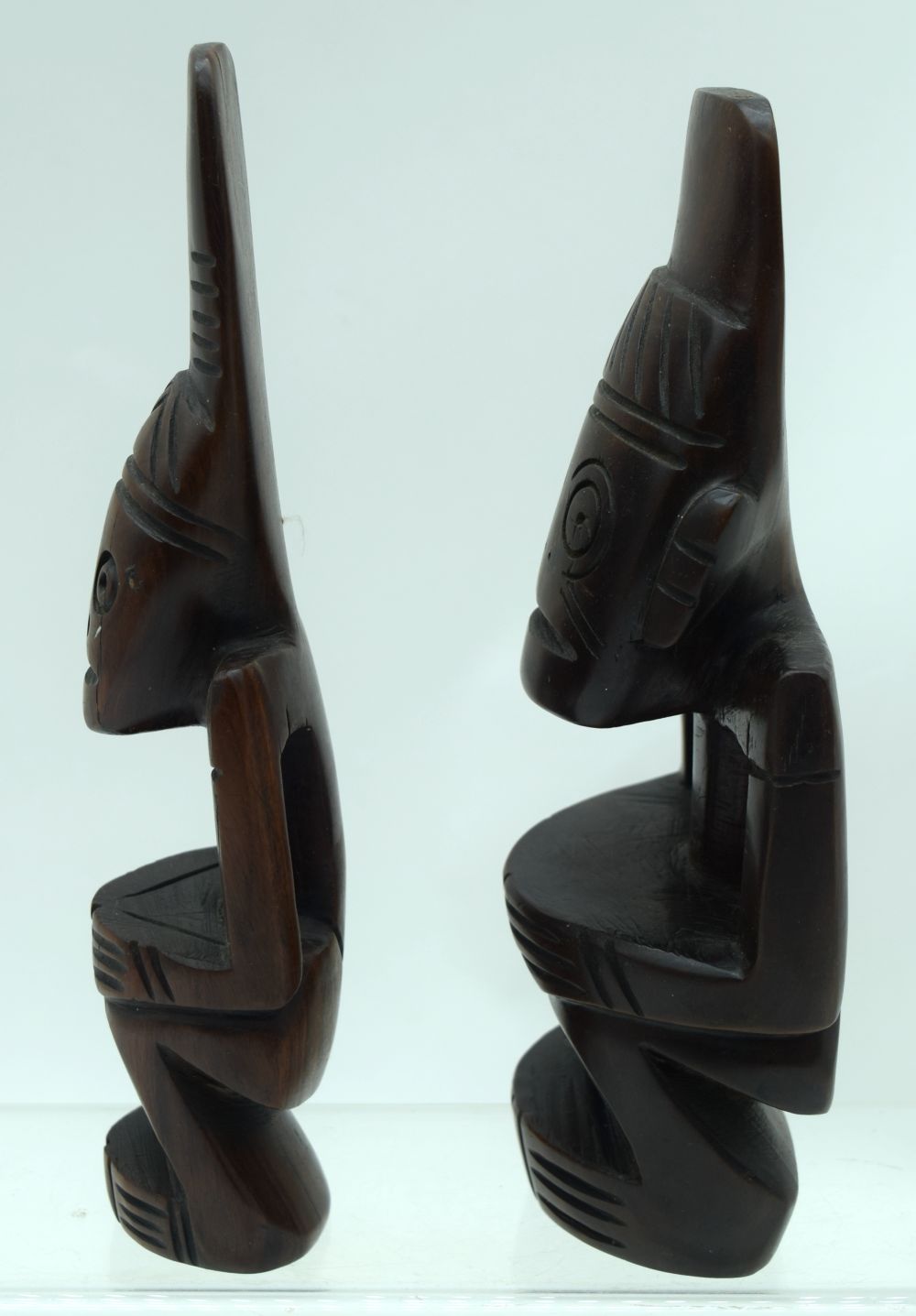 An African hardwood figure together with another 25cm (2). - Image 2 of 4