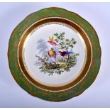 A LOVELY EARLY 19TH CENTURY WELSH NANTGARW PORCELAIN CABINET PLATE probably painted in London by Tho
