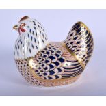 Royal Crown Derby paperweight of a chicken. 8cm high