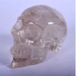 A CONTINENTAL ROCK CRYSTAL SKULL. 8 cm x 6 cm.