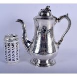 AN ANTIQUE SILVER COFFEE POT. London 1897. 679 grams. 25 cm x 22 cm.