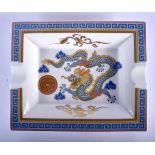 A VILLEROY & BOCH DRAGON DISH. 21 cm x 15 cm.