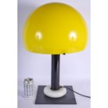 A STYLISH 1950S ITALIAN DESIGNER YELLOW GLASS MUSHROOM LAMP. 54 cm x 27 cm.