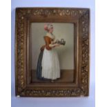 AN ANTIQUE GERMAN PORCELAIN PLAQUE Attributed to KPM Berlin. Porcelain 26 cm x 20 cm.