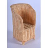 A MINIATURE CONTINENTAL BONE CHAIR. 7 cm x 3 cm.