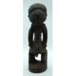 TRIBAL AFRICAN ART A LUBA HEMBA FIGURE from The DR Congo. 32cm x 9.5cm