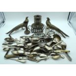 A quantity of silver plate/flatware (Qty).