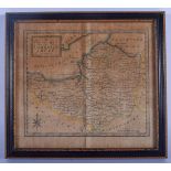 AN 18TH CENTURY ENGLISH MAP in the manner of Johannes Blaeu, A correct map of Somersetshire. 18 cm x