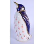 Royal Crown Derby paperweight of a penguin. 14cm long