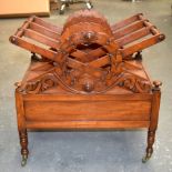 A WILLIAM IV MAHOGANY CANTERBURY. 51 cm x 49 cm x 37 cm.