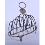 A GEORGE III SILVER TOAST RACK. 136 grams. 15 cm x 15 cm.