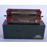 A VINTAGE BOXED HOHNER HARMONICA. 22 cm wide.