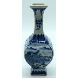 A Chinese blue and white vase 24cm.