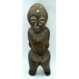 TRIBAL AFRICAN ART LEGA ANTHROMORPHIC FIGURE. Democratic Republic of the Congo. Typically crudely