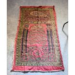 A large Islamic metal thread hanging fabric 227 x123cm