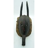 TRIBAL AFRICAN ART GURO ZAMBLE MASK from the Ivory Coast: The zamble masks combine the attributes o