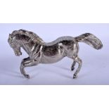 A 1960S ITALIAN SILVER HORSE. 637 grams overall. 18 cm x 10 cm.