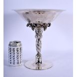 George Jensen (C1945) Flaring bowl, designed in 1918, modelled in silver and decorated with applied